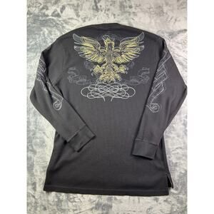 One Nation Thermal Shirt 2XL Black Long Sleeve Phoenix Graphic Biker Style